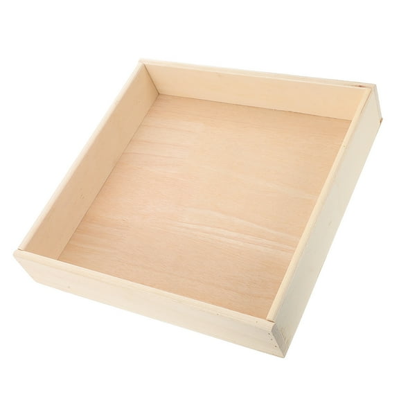 Raindrops Wooden Montessori Sand Tray for Indoor Use Light Yellow Sandbox with Storage Box