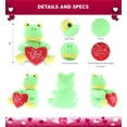 thumbnail image 2 of DolliBu I LOVE YOU Plush Sitting Green Frog - Cute Stuffed Animal with Heart for Valentines, Anniversary, Romantic Date, Boyfriend, or Girlfriend Gift - 6 Inches, 2 of 6