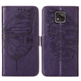 thumbnail image 3 of Moto G Power 2021 Wallet Case, Embossed Butterfly PU Leather Credit Card Holder Slots Full Body Protection Kickstand Flip Folio Shockproof TPU Phone Cover for Motorola Moto G Power 2021, Purple, 3 of 8