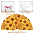 thumbnail image 3 of KLL 48" Christmas Tree Skirt Yellow Leopard Print Sunflower Xmas Tree Skirts Mat for New Year Xmas Holiday Party Indoor Outdoor Home Decoration, 3 of 5