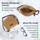thumbnail image 3 of Stråväska för Kvinnor, Liten Crossbody-väska för Sommarstranden med Dragkedja och Justerbar Axelrem, Bohovävd Handgjord Axelväska (Khaki), 3 of 5