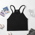 thumbnail image 2 of Arcarius Women’s Sleeveless Crop Top, Seamless, Ribbed Knit Cami with Racerback (Black, XL/2XL), 2 of 6