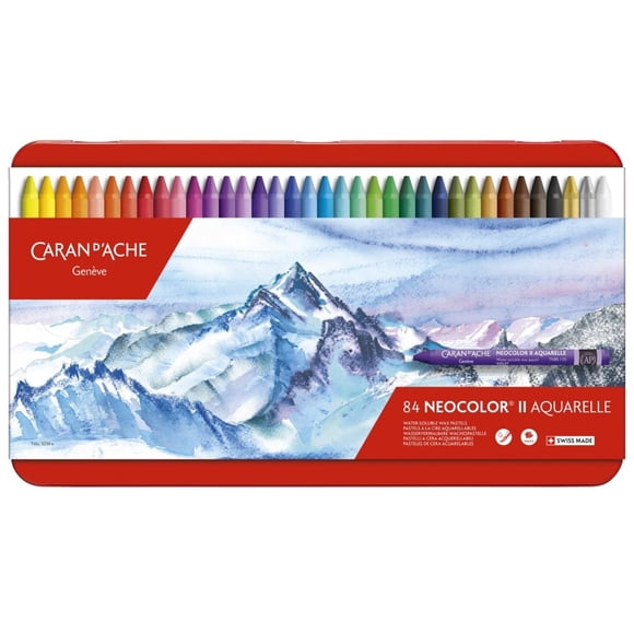 Pasteles Caran d'Ache Neocolor II de 84 colores solubles en agua