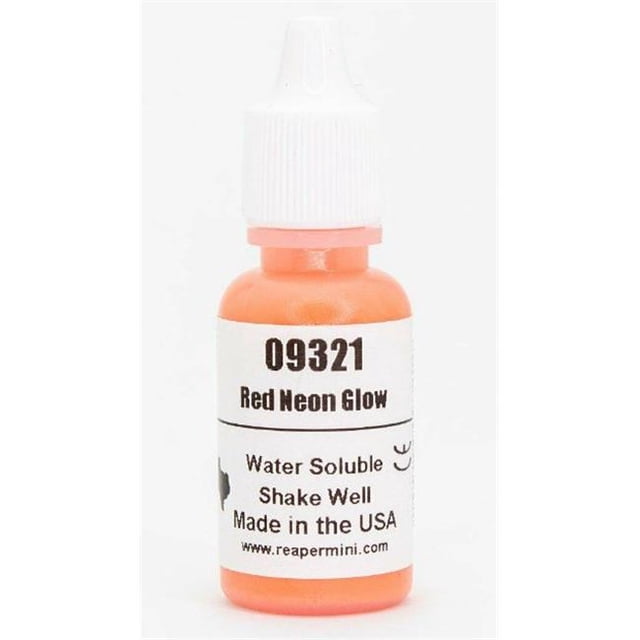 Reaper Miniatures REM09321 Peinture Lumineuse Soluble dans l'Eau Série Master, Rouge Néon