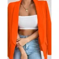 thumbnail image 1 of Women's Office Lightweight Loose Fit Solid Color Blazer Notch Collar Long Sleeve, 1 of 10