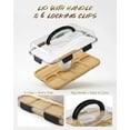 thumbnail image 5 of Charcuterie Board with Lid & Ice, Upgraded 6 Snap Latches, Large Portable Cheese Tray for Picnic Pool House Warming Gifts Black, 5 of 6