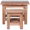 thumbnail image 3 of Conjunto de 2 mesas nido de madera maciza reciclada vidaXL, 3 of 7
