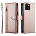 thumbnail image 2 of GANGXUN Étui à Rabat en Cuir pour iPhone 15 - Sangles Longues et Courtes, design Portefeuille, 2 of 5