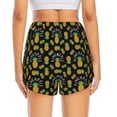 thumbnail image 2 of Lsque Pineapple Printed Women's Running Shorts with Liner Pockets,Elastic Quick Dry Workout Athletic Gym Yoga Shorts,Womens High Waist Shorts-XX-Large, 2 of 9