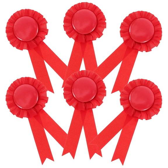 FENGGUIQU Happy Birthday Badge Pins Decorative Brooch Pin for Women Celebrations Bridal Shower Red Tinplate Cloth 6pcs