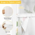 thumbnail image 6 of Summer Fruit No Hook Shower Curtain with Snap in Liner Watercolor Lemon Oranges Rustic Farmhouse Waterproof Bathroom Shower Curtain with See Through Top Window for Bathtub 72" x 72", 6 of 9