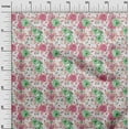 thumbnail image 3 of oneOone Polyester Spandex Green Fabric Asian Floral Diy Clothing Quilting Fabric Print Fabric By Yard 56 Inch Wide, 3 of 4