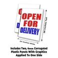 thumbnail image 2 of Open For Delivery (24" X 36") 4mm Corrugated Plastic Panel, Graphics Applied To 1 Side (Pk of 2), 2 of 4