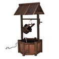 thumbnail image 6 of Wishing Well Fountain Outdoor, Fir Wood Water Feature with Electric Pump, Garden Decor for Patio Backyard, 6 of 9