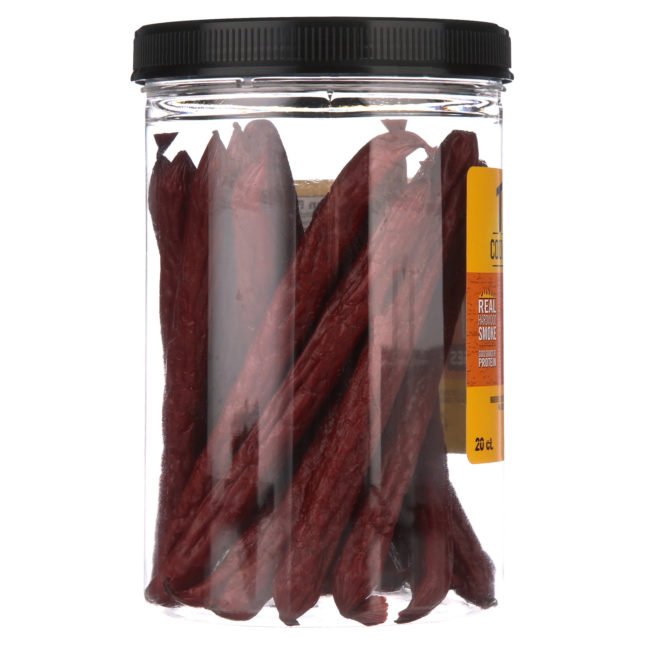 (3 pack) Tillamook Country Smoker Real Hardwood Smoked Teriyaki Sausages Resealable Short Jar, 11.2 oz