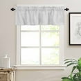 thumbnail image 3 of Grey White Valances for Windows Farmhouse Kitchen Curtains Valances Rod Pocket Valance Curtains for Kitchen Windows Vintage Country Farmhouse Neutral Textured Window Valances for Bathroom 54"x18", 3 of 6