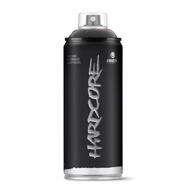 Pintura en aerosol Montana Colors MTN Hardcore RV9011 negra
