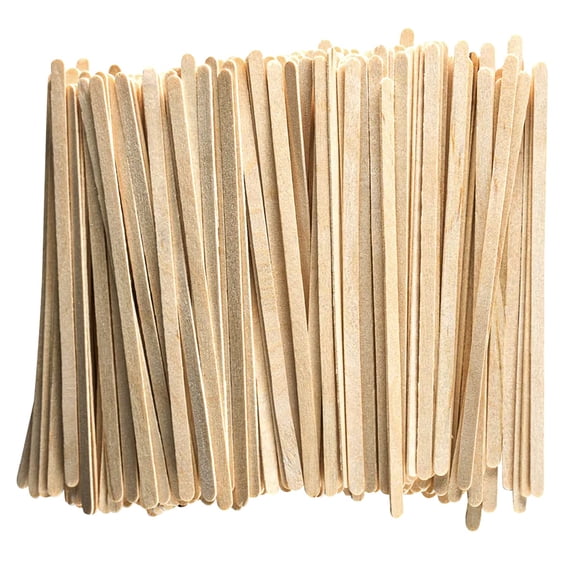 Eco Pack 1000 Pcs Bâtonnets à Café Compostables en Bois de Bouleau 7” Grands Écologiques pour Boissons Chaudes Jetables Biodégradables Ronds pour Bar à Café