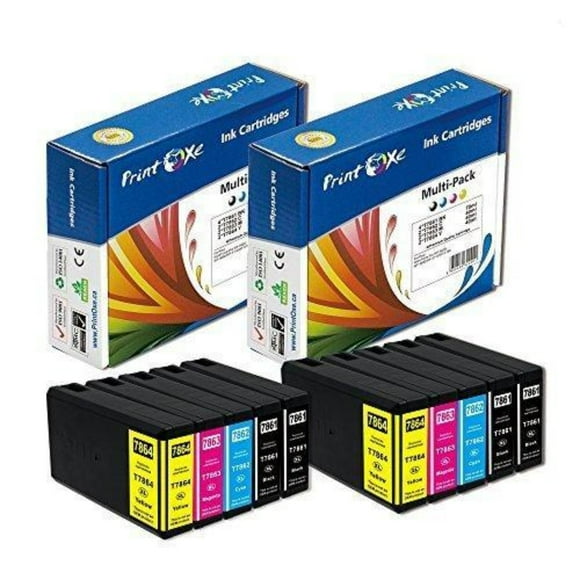T786 Remanufactured 10 Ink Cartridges 786 for Epson WorkForce Pro WF - 5620 , 5690 , 4630 , 4640 , 5110 , & 5190 Printers