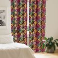 thumbnail image 2 of Ambesonne Abstract Curtains, Curved Spiral Arrows, Pair of 28"x63", Multicolor, 2 of 5