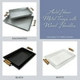 thumbnail image 7 of AuldHome Design Enamelware Rustic Trays (Set of 2, Small & Medium, Black); Farmhouse Decor Rectangular Trays w/ Handles, 7 of 7