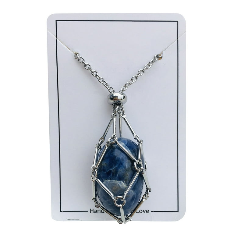 Clearance! Crystal Stone Holder Necklace, Adjustable Length