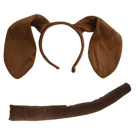 Adult Child Bunny Rabbit Dog Long Brown Ears Headband Tail Puppy Pooch