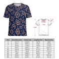 thumbnail image 2 of Paisley T-Shirt O Neck Retro Print Big Size T-Shirts Short Sleeve Tees Womens Pretty Design, 2 of 5