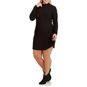 Juniors' Plus Mock Neck Dress