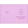 thumbnail image 2 of Designer Greetings Simple Gold Chalice, Sparkling Glitter Host, Grapes and Bread on Pink Background 1st / First Communion Congratulations Card for Niece, 2 of 2