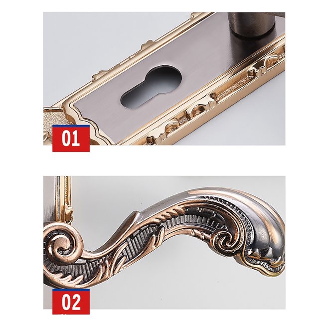 Cerradura de la Puerta, Exquisita Cerrado de Puerta Vintage Para El Hogar, Estilo Europa para Baño Domémico de la Oficina de la Oficina Hotel