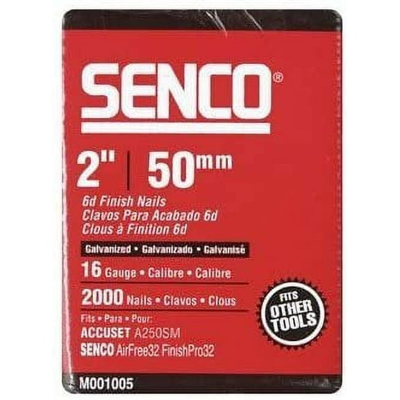 Senco Galvanized Finish Nail Straight 16 Ga 2 "