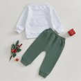 thumbnail image 4 of HCNTES Baby Boy Winter Clothes 6 12 18 24 Months 2T 3T Fall Christmas Outfits Long Sleeves Letter merry Christmas Embroidery Sweatshirt Drawstring Pants Set, 4 of 7