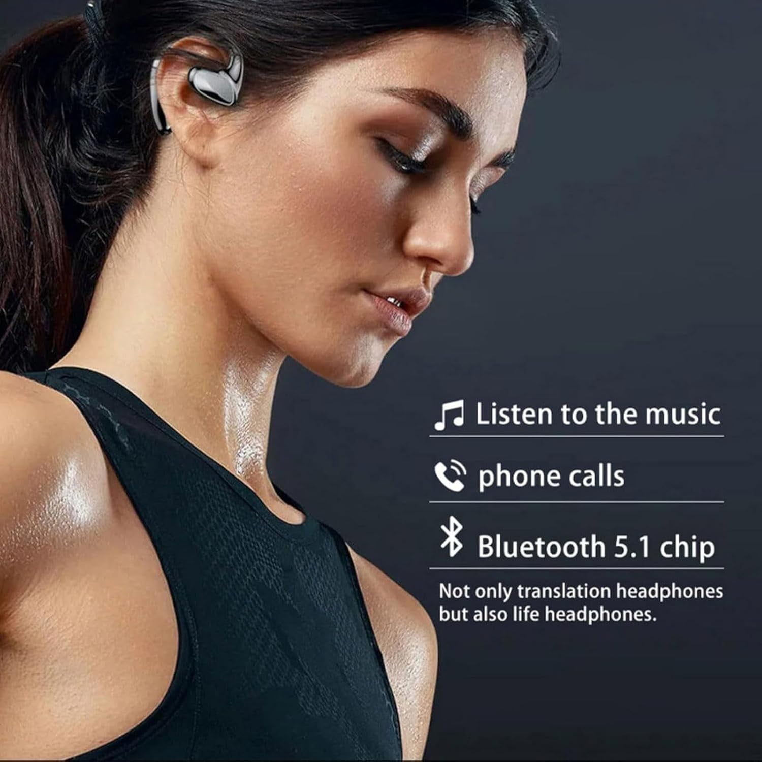 2026 New Translation Earbuds, Speak 144 Languages in Seconds with No Wi-Fi, No Complicated Apps, No Stress, Bluetooth Wireless Earphones for Travel, Business, Calls & Music (Black)