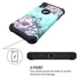 thumbnail image 7 of Casetego for iPhone XR Case,Floral Heavy Duty Hybrid Sturdy Shockproof Full Body Protective Cover for iPhone XR 6.1 inch,Blue Flower, 7 of 7