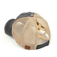 thumbnail image 2 of CC Multi Level Criss-Cross Elastic Back Women's Ponytail Dad Cap Hat, 2 of 7
