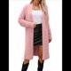 thumbnail image 3 of Suéteres Cárdigan Largos para Mujer, Suéter de Punto de Otoño A , Chaqueta de Larga, Abrigos, Ropa de Invierno Rosa un Tamaño, 3 of 8