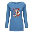 thumbnail image 5 of Pntutb Mujeres Casual Navidad Sudaderas Manga Larga Invierno Otoño tops Cozy Pullover Suéter Camisas Tee Blusa Pntutb Pntutb-7028, 5 of 5