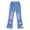 Type C, variant on Kids Girls High Waisted Denim Pants Cute Bowknot Frayed Bell Bottoms Raw Hem Flared Jeans Type F 120/XXL