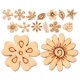 thumbnail image 4 of EeaseMX 200 piezas de juguetes educativos para hacer garabatos, flores y hojas de madera natural, adornos para álbumes de recortes, decoración artesanal, patrón aleatorio (Burlywood), 4 of 7