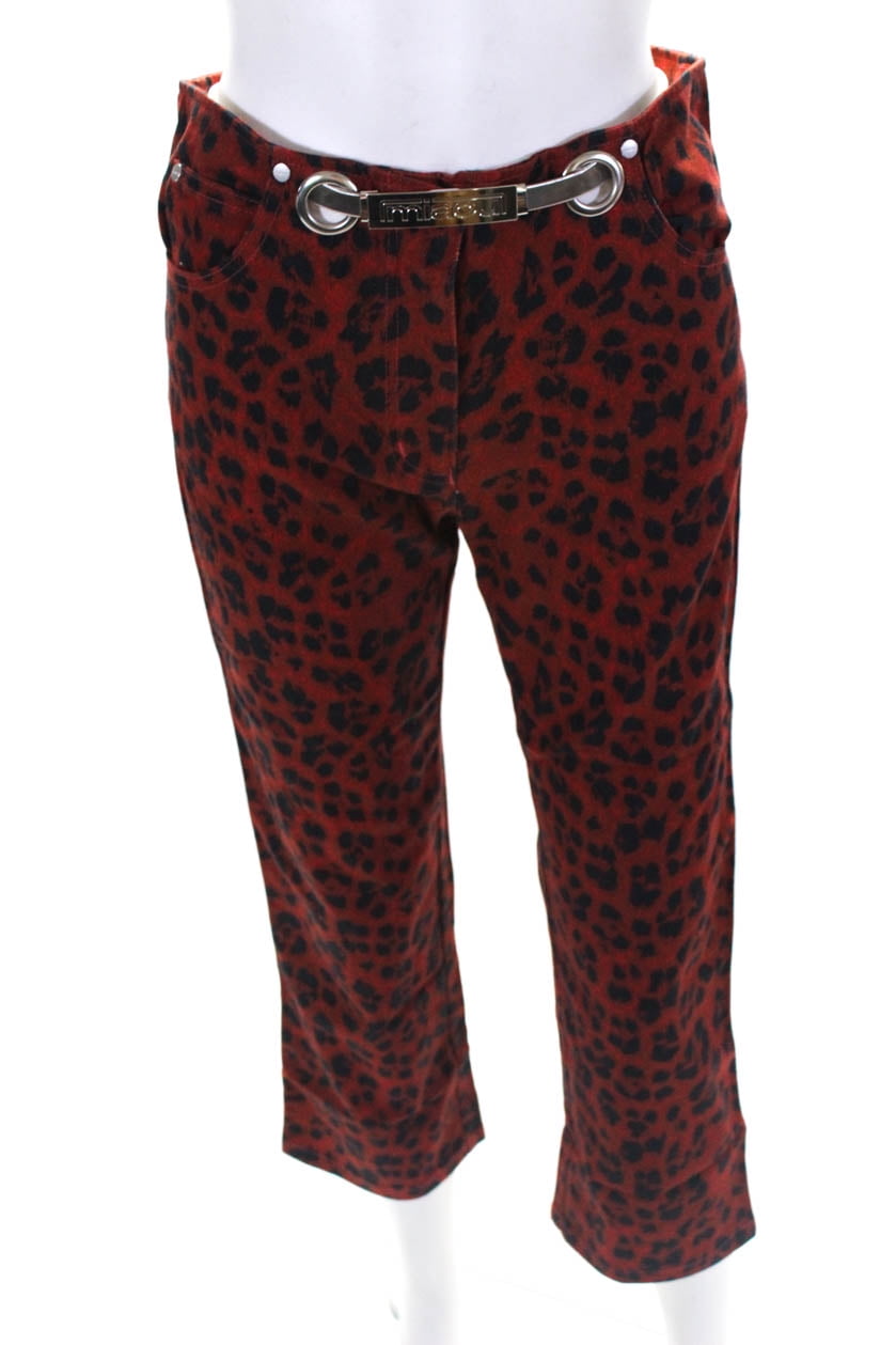 Miaou Womens Animal Print Tommy Cropped 