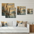 thumbnail image 4 of Designart "Illustration of a Summer Lake Landscape IV" Landscapes Print on Natural Pine Wood, 4 of 5