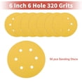 thumbnail image 4 of Unique Bargains 6 Inch 6 Hole Sanding Discs Round Hook and Loop Sandpaper 320 Grits - 50 PCS, 4 of 7