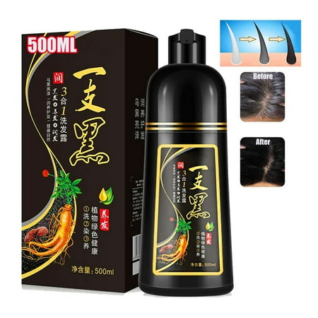 Permanent Black Hair Shampoo Organic Natural Plant Essence Instant Hair Color Dye for Women Men Cover Gray White Hair,500ml | Walmart Canada Permanent Black Hair Shampoo Organic Natural Plant Essence Instant Hair Color Dye for Women Men Cover Gray White Hair,500ml | Walmart Canada