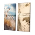 thumbnail image 3 of Designart "Beach Photo Coastal euphony I" Coastal Beach Wall Art Set Of 2 - Beige Beach Canvas Set For Living Room Decor, 3 of 7