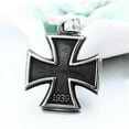 thumbnail image 2 of K-KED Mens Stainless Steel 1813 1939 WW2 German Iron Cross Pendant Necklace Men, 2 of 5