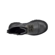 GC Shoes Womens Mckay Faux Leather Pull On Combat & Lace-up Boots