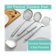 thumbnail image 3 of Juego de utensilios de cocina de 4 piezas, juego de espátulas, juego de utensilios para wok que incluye cuchara ranurada, espátula para wok y espátula ranurada, 3 of 7