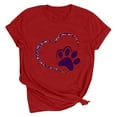 thumbnail image 1 of Meichang T-Shirts de la Saint-Valentin pour Femmes, T-Shirts Graphiques Cœur, Hauts Mignons, T-Shirts de Vacances, Manches Courtes, Col Rond, Mode 2025, 1 of 3