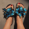 thumbnail image 3 of SACFOF Women's Summer Flat Slide Sandals Casual Butterfly Sandals Summer Comfy Anti-Slip Open Toe Beach Slippers, 3 of 5